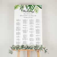 Destination Tropical Alphabetical Seating Chart