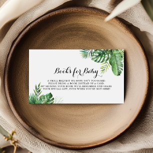 Destination Tropical Baby Shower Book Request Enclosure Card
