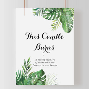 Destination Tropical Green This Candle Burns Sign