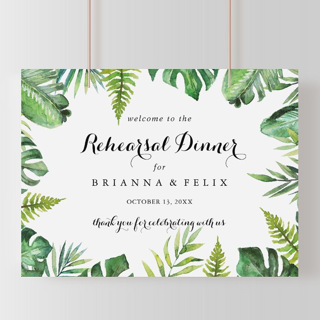 Destination Tropical Rehearsal Dinner Welcome Sign (Creator Uploaded)