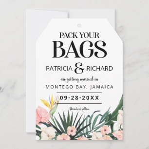Destination Tropical Wedding Save The Date