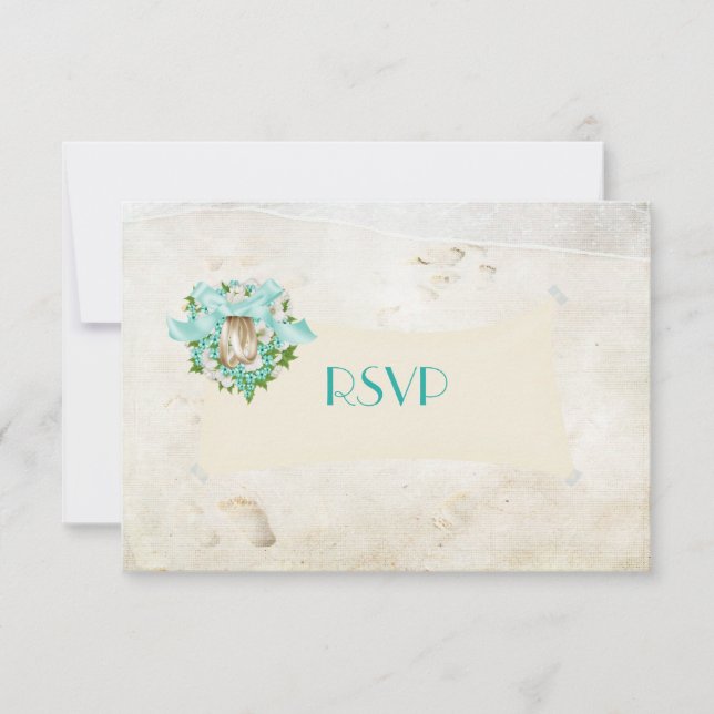 Destination Wedding Beach RSVP Card (Front)