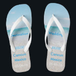 Destination Wedding Beach Sandals<br><div class="desc">Destination Wedding Beach Sandals / Flip Flops with Personalised Wedding Date & Destination</div>