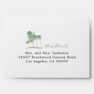 Destination Wedding, Beach Wedding, Summer Wedding Envelope