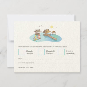 Destination Wedding Beach Windsurfing RSVP Cards