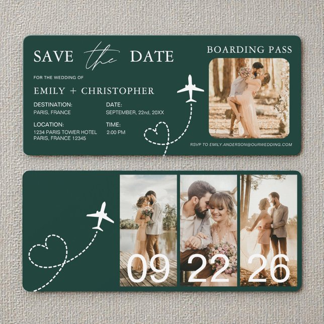 Destination Wedding Boarding Pass Plane Ticket (Creator Uploaded)