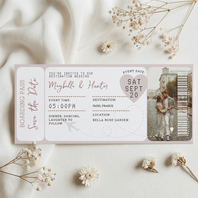  Destination Wedding Boarding Pass Plane Ticket  (Destination Wedding Boarding Pass Plane Ticket)
