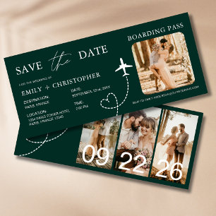 Destination Wedding Boarding Pass Plane Ticket