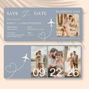 Destination Wedding Boarding Pass Plane Ticket