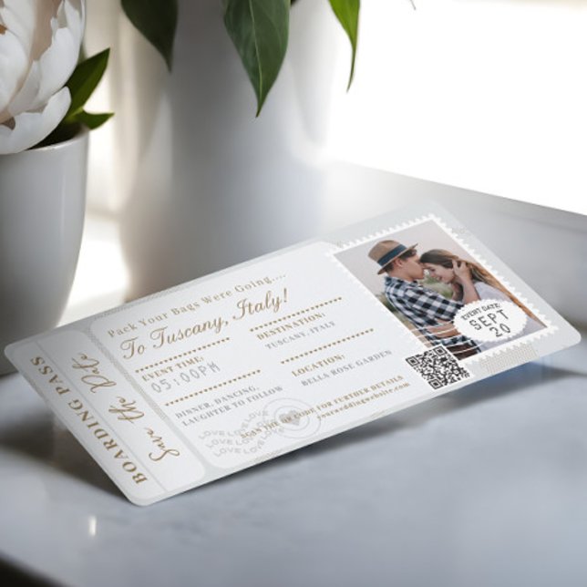 Destination Wedding Boarding Pass Plane Ticket Invitation (Destination Wedding Boarding Pass Plane Ticket Invitation)