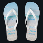 Destination Wedding BRIDE Beach Sandals<br><div class="desc">Destination Wedding BRIDE Beach Sandals / Flip Flops with Personalised Wedding Date & Destination</div>