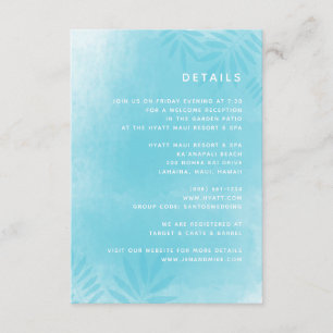Destination Wedding Details Card