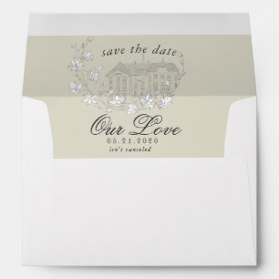 Destination Wedding Elegant Save The Date Envelope