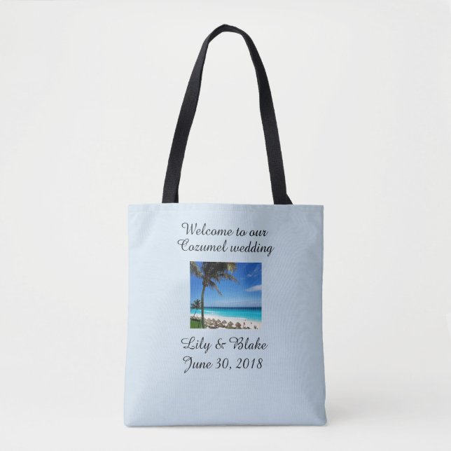 Destination wedding gift tote bag (Front)