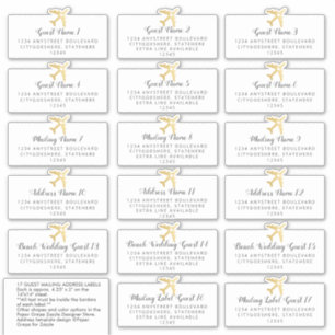 Destination Wedding Gold Guest Address Sticker