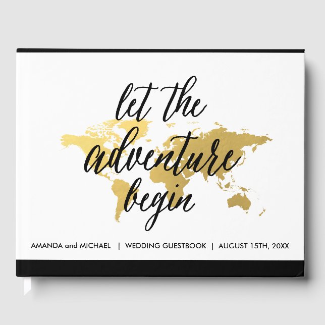Destination Wedding Guest book | editable colour (Front)