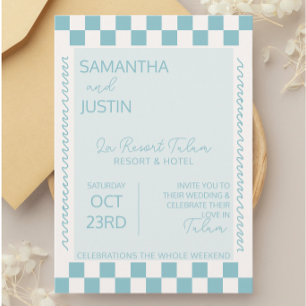 Destination wedding invitation