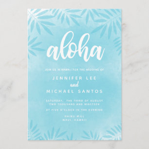 Destination Wedding Invitation in Watercolor