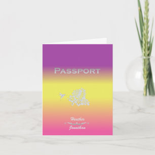 Destination Wedding Invitation Passport & Hibiscus