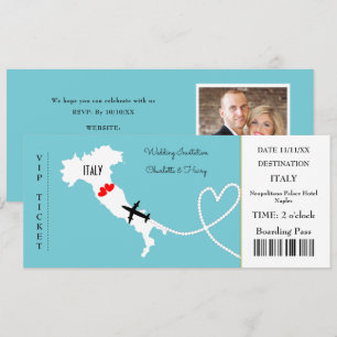 Destination Wedding Italy Europe Invitation