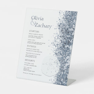 Destination Wedding Menu Pedestal Sign