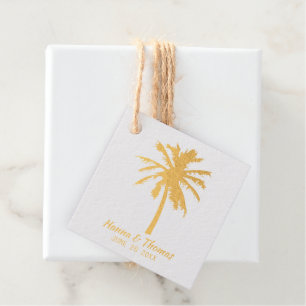 Destination Wedding Palm Tree Silhouette Favour Tags