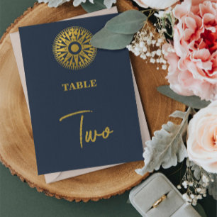 Destination Wedding Passport Compass Wedding Table Number