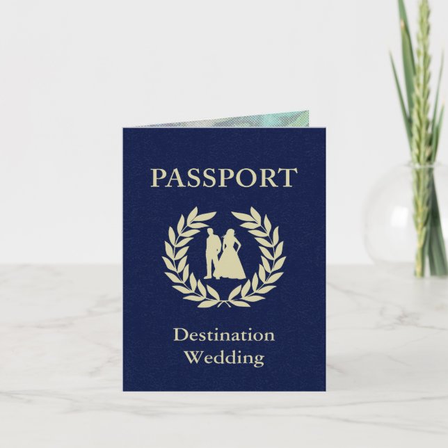 destination wedding passport invitation (Front)