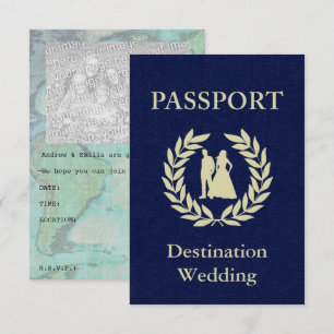 destination wedding passport invitation