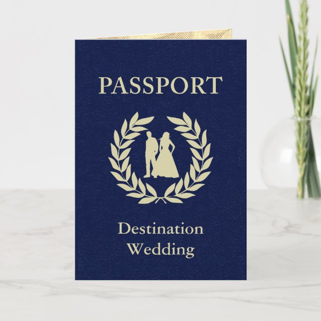 destination wedding passport invitation (Front)