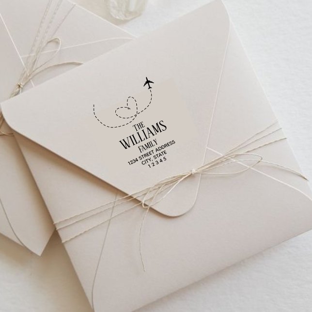 Destination Wedding Return Address Rubber Stamp (Creator Uploaded)