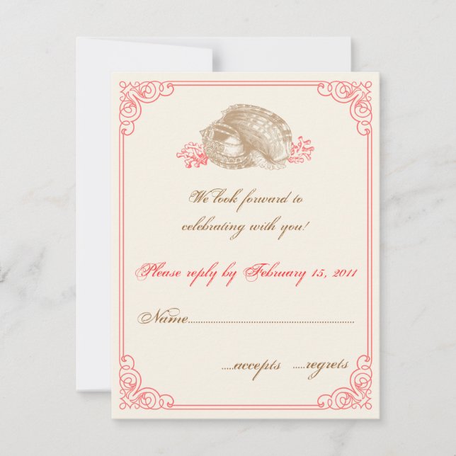 Destination Wedding  RSVP Card (Front)