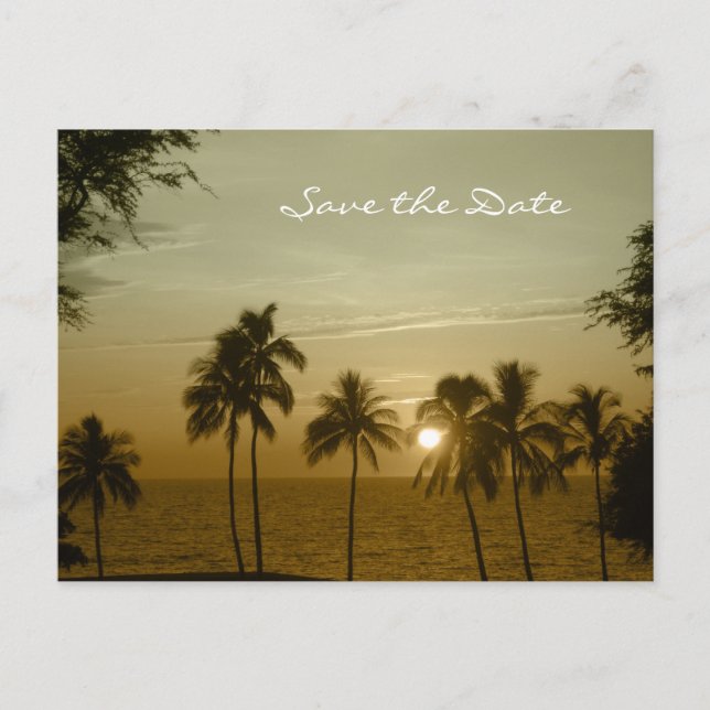 Destination Wedding Save the Date, Mauna Kea Announcement Postcard (Front)