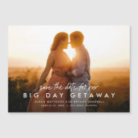 Destination wedding save the date photo magnet