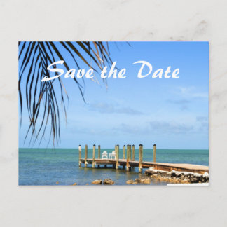 Destination wedding save the date postcard