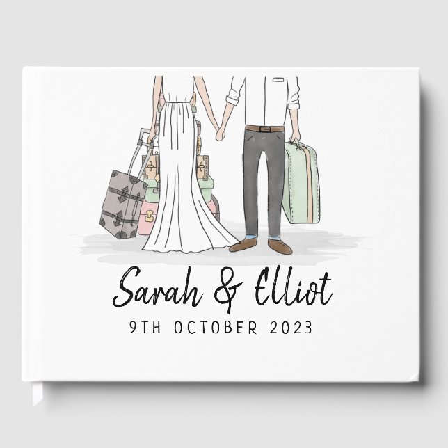 Destination Wedding Suitcases Guest Book (Front)