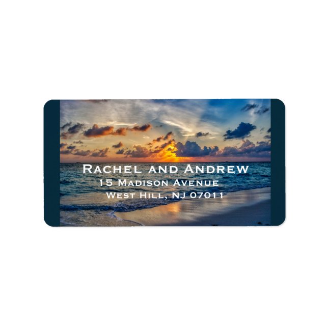 Destination Wedding Sunny Skies Return Address Label (Front)