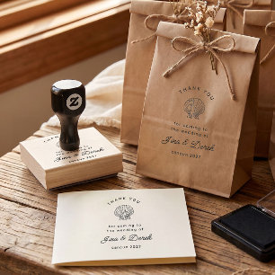 Destination Wedding Thank You Favour Rubber Stamp