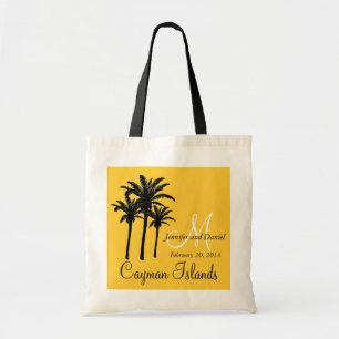Destination Wedding Tote Bag Caribbean Palm Trees