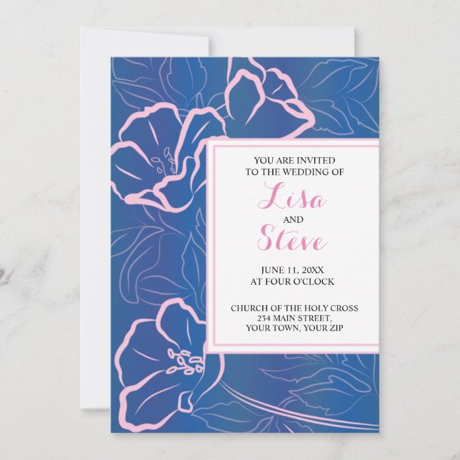 Destination Wedding Tropical Theme Invitation (Front)