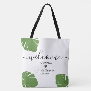 Destination Wedding Welcome Bag Tropical Leaves