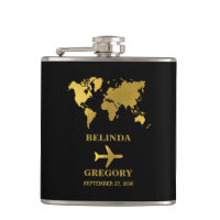Destination Wedding World Passport Black Gold
