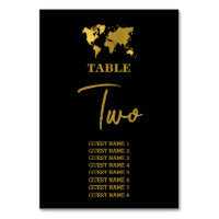 Destination Wedding World Passport Black Gold