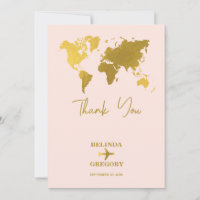 Destination Wedding World Passport Blush Pink Gold
