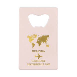 Destination Wedding World Passport Pink Gold