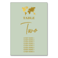 Destination Wedding World Passport Sage Green Gold