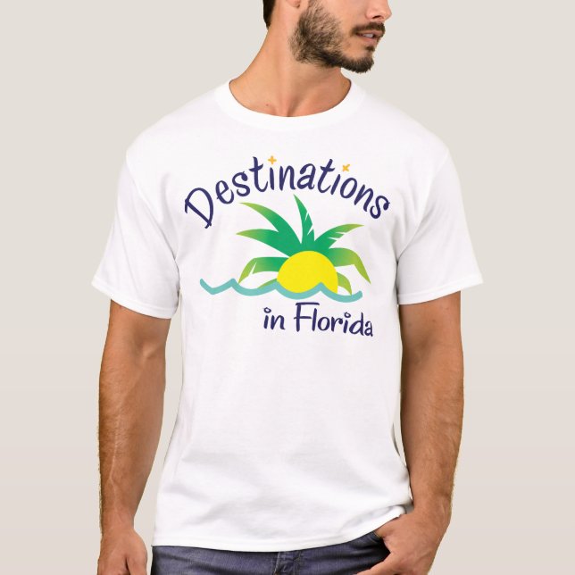 Destinations in Florida Print Logo Merchandise T-Shirt (Front)