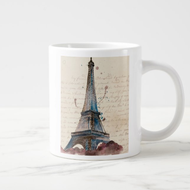 Destinations | Letters From The Eiffel Tower Large Coffee Mug (Right)