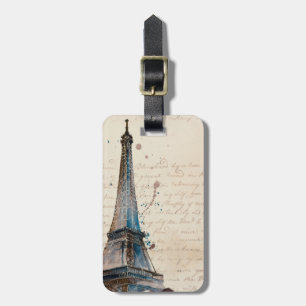 Destinations   Letters From The Eiffel Tower Luggage Tag