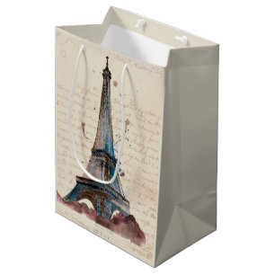 Destinations Letters From The Eiffel Tower Medium Gift Bag